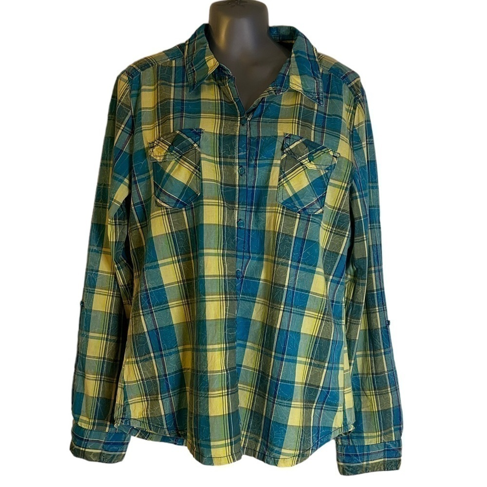 L.E.I Plaid Button Down Women’s Juniors Long Sleeve Shirt • Used • Size: XL​